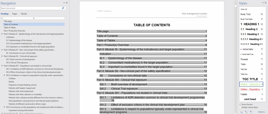 eCTD submission ready documents directly after PDF conversion